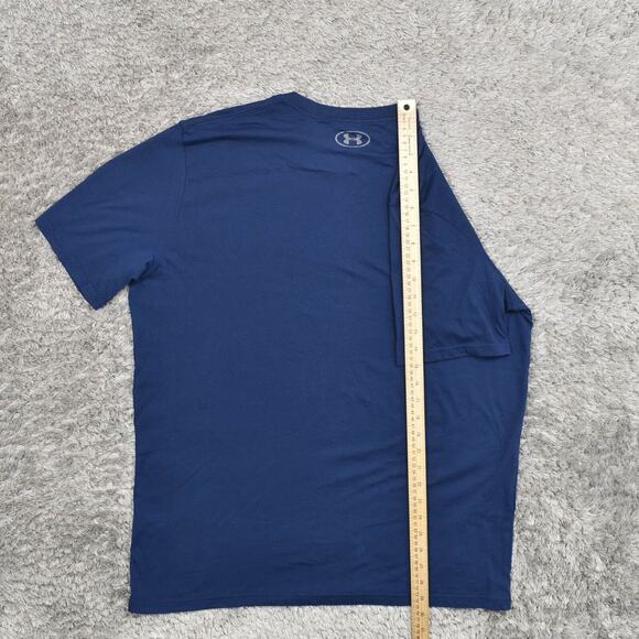 Under Armour Men's Adult Sz XL Tee Shirt T Blue Loose Heatgear Gym Run Athletic - Picture 5 of 8